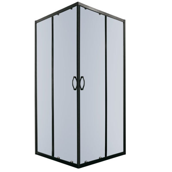 Kabina prysznicowa Tiara 80 SQ grafotowe szkło czarne profile KERRA