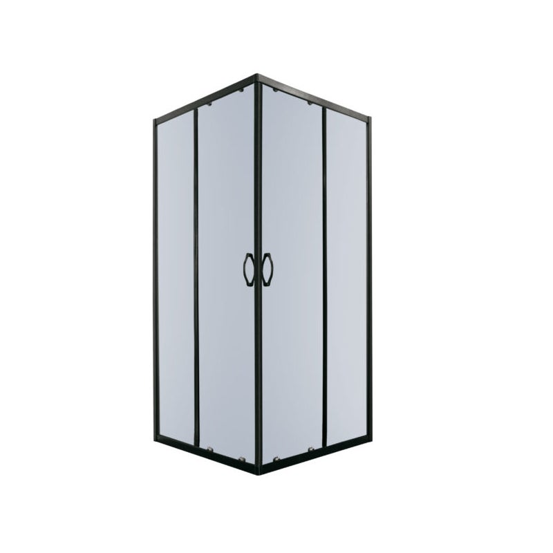 Kabina prysznicowa Tiara 80 SQ grafotowe szkło czarne profile KERRA