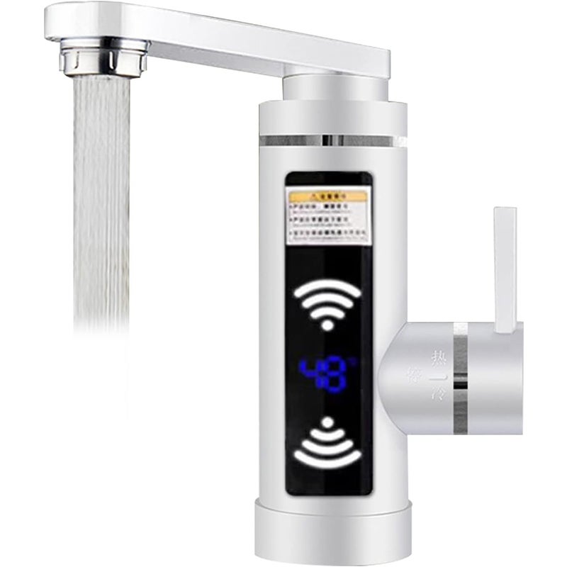 Natychmiastowy kran elektryczny - Podgrzewacz wody LED z wyświetlaczem cyfrowym - Regulacja 360° - Do kuchni/łazienki - Podłączenie do gniazdka