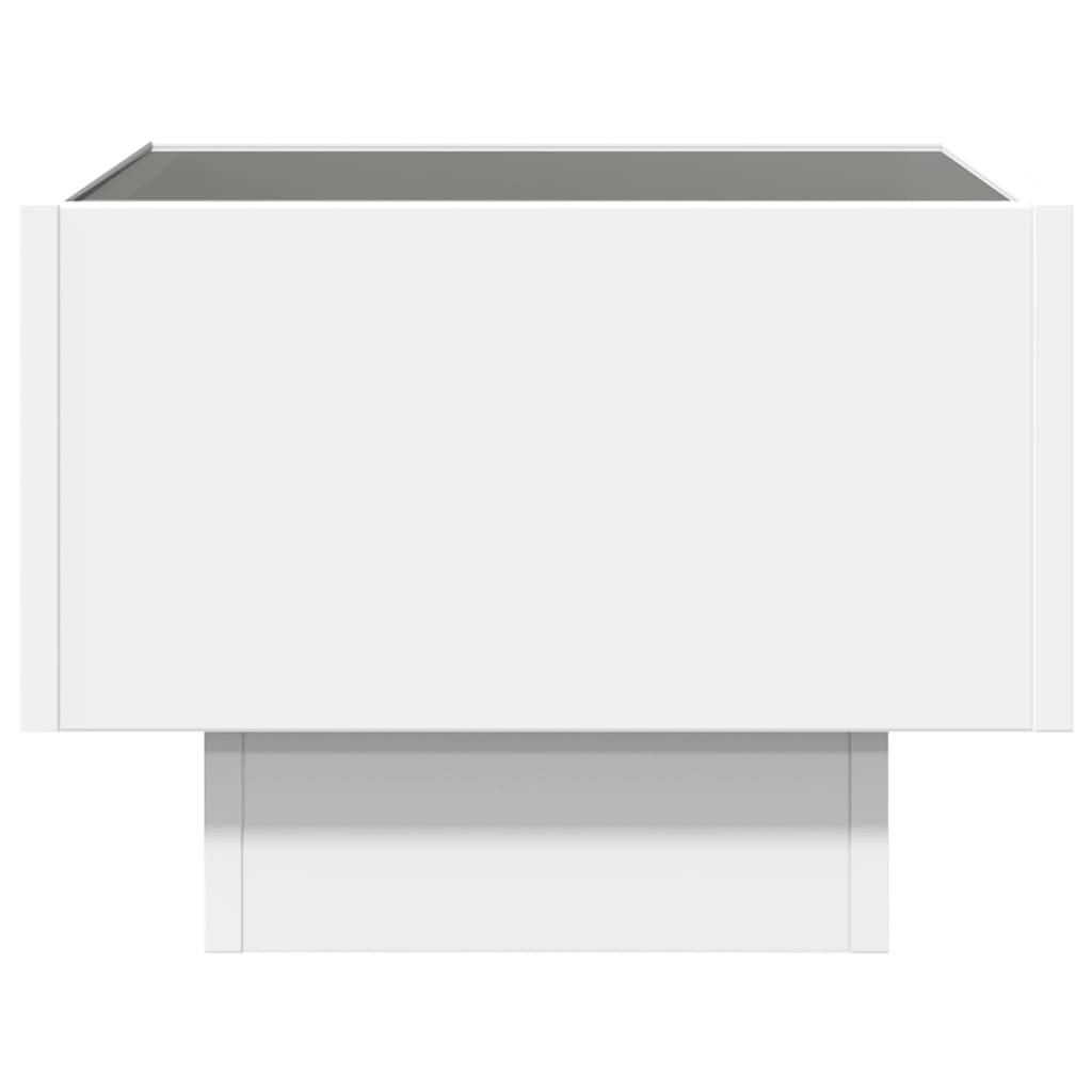 Table de chevet avec LED infinie blanc 40 x 40 x 30 cm - 6
