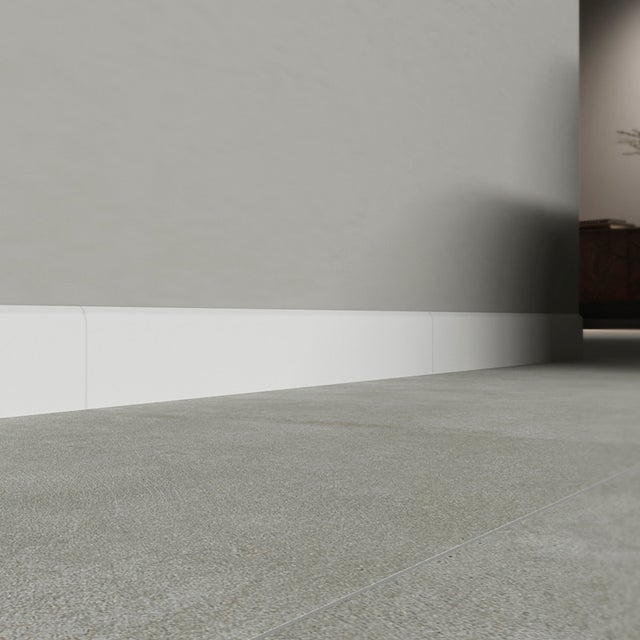 Pack de 21 rodapés Porcelânico Branco Mate 8x60