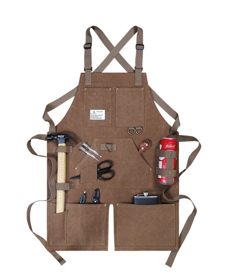 Grembiule Da Lavoro Multitasche - Impermeabile E Resistente Per Fai Da Te, Giardinaggio E Cucina - Foto 4