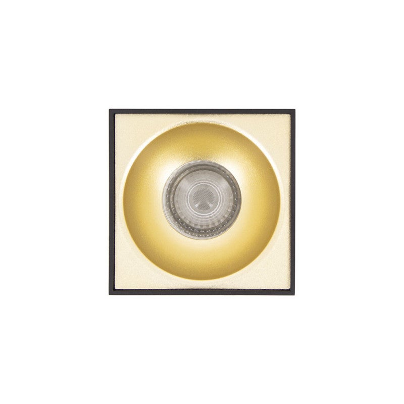 Xanlite - Plafonnier GU10 50W 2700K Carré large Noir et or - PL50CLNO - 6