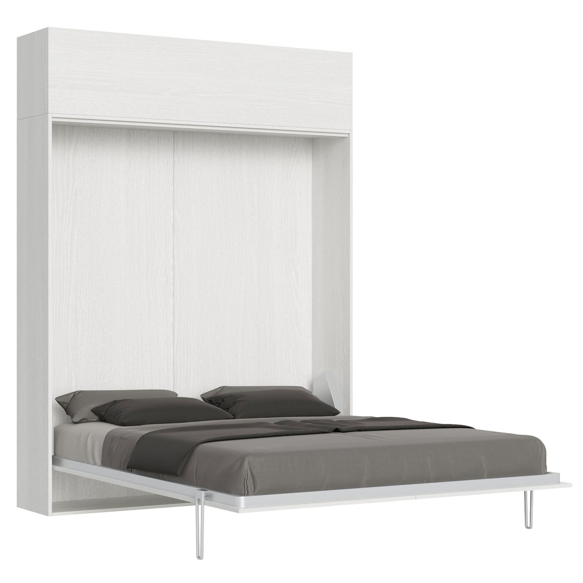 Lit superposé convertible double horizontal KANDO en frêne blanc ...