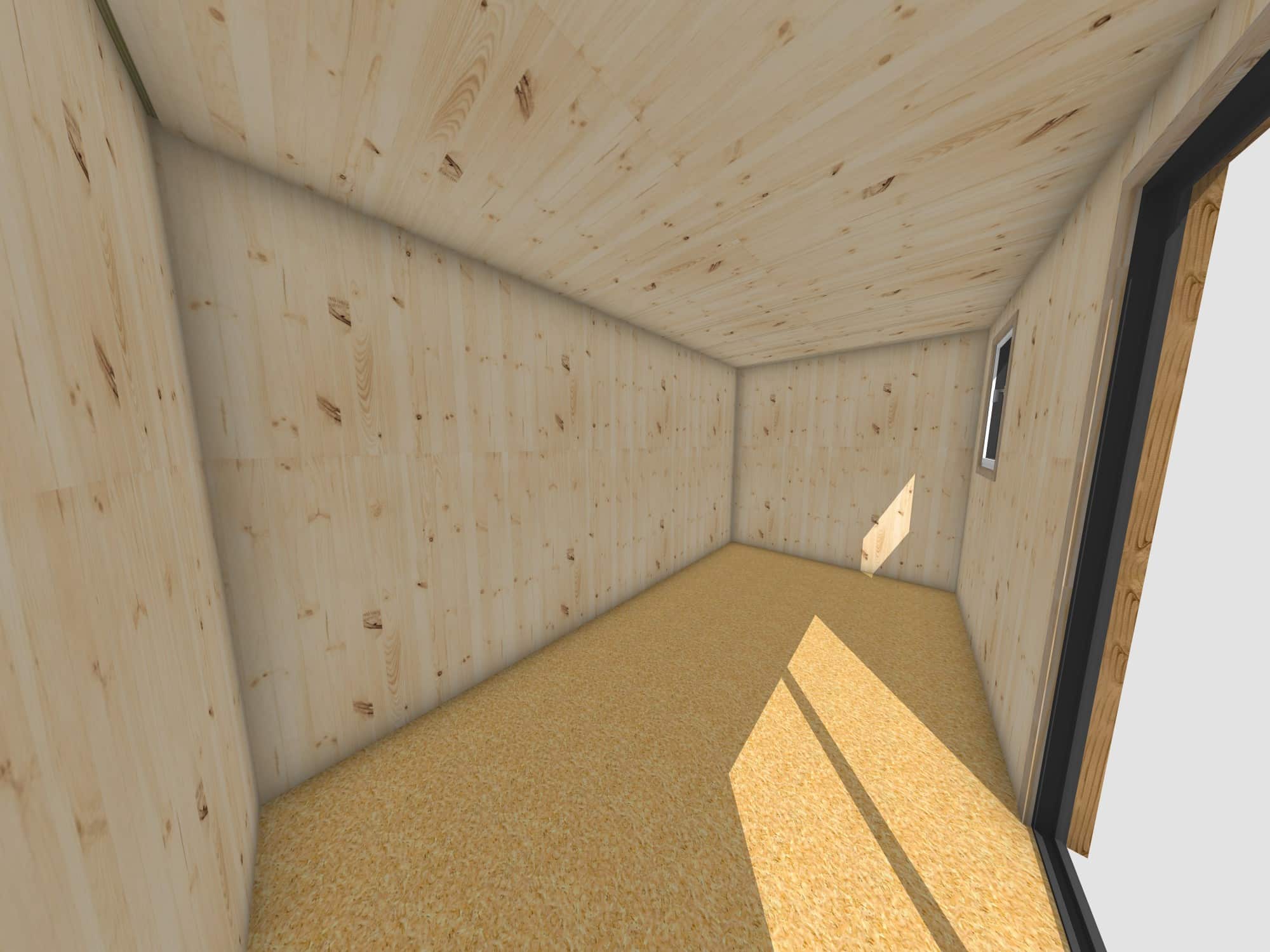 Studio de jardin habitable en bois 4,4 x 2,4 x 2,7 m avec plancher isolé - 5