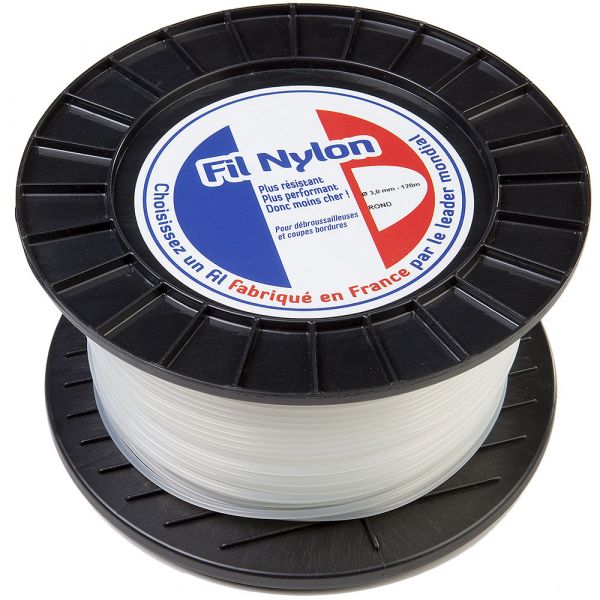 Fil Debroussailleuse 3mm Renforce OZAKI - Fil Nylon Copolymère - 3,30mm - L 109m - Fil Aérodynamique Fil De Lin