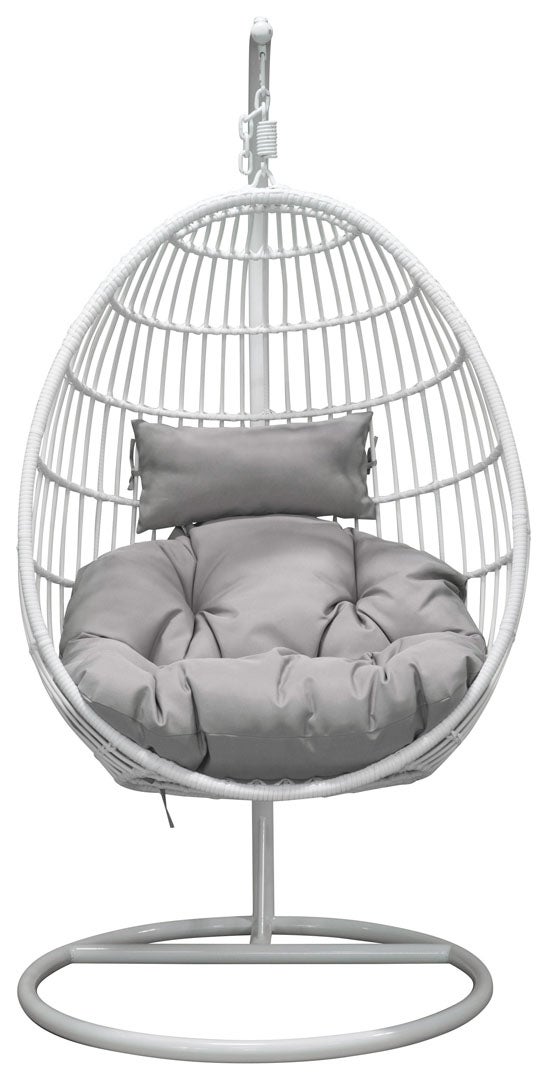 Viga Krzesło ogrodowe wiszące biały szary.