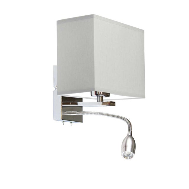 Kinkiet LED lampa ścienna lampa na ścianę z abażurem prostokąt MOTO