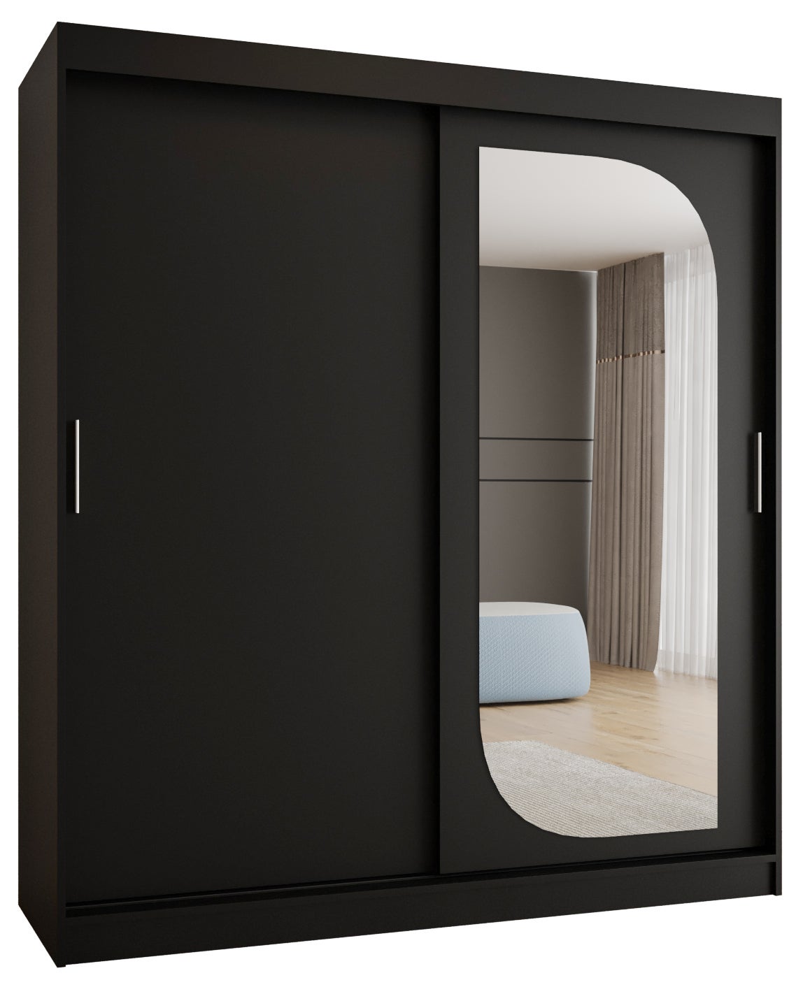 Szafa przesuwna garderoba LUCY 180 x 62 x 200 cm Czarny