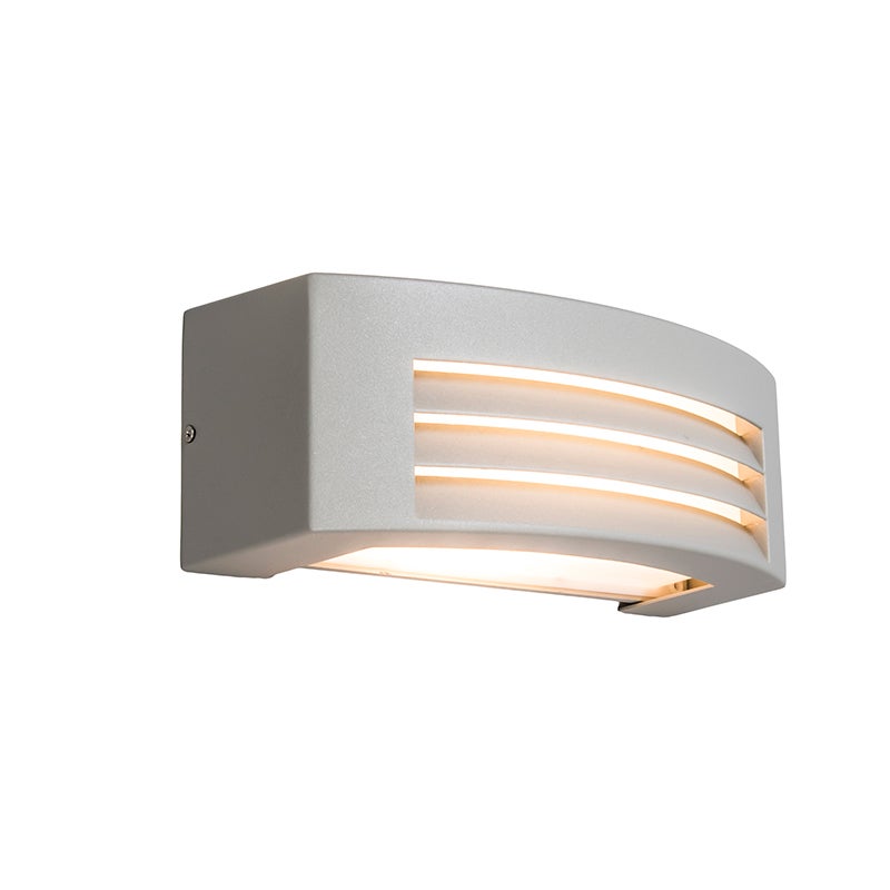Qazqa nowoczesny lampa ścienna zewnętrzna IP44 do ogród - Hurricane - szary, max. 40w, kompatybilny z żarówką LED, e27, 29cm