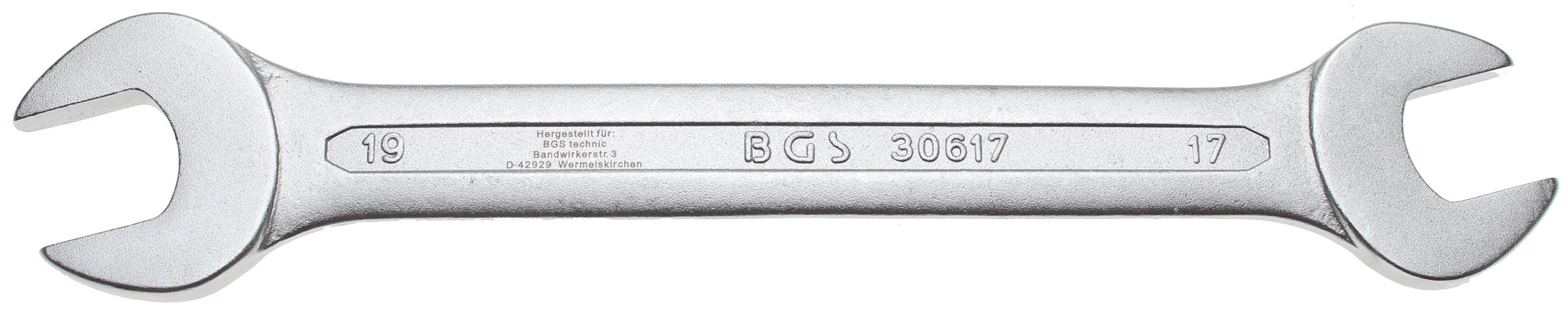 BGS klucz płasko-oczkowy dwustronny SW 17x19 mm - 30617