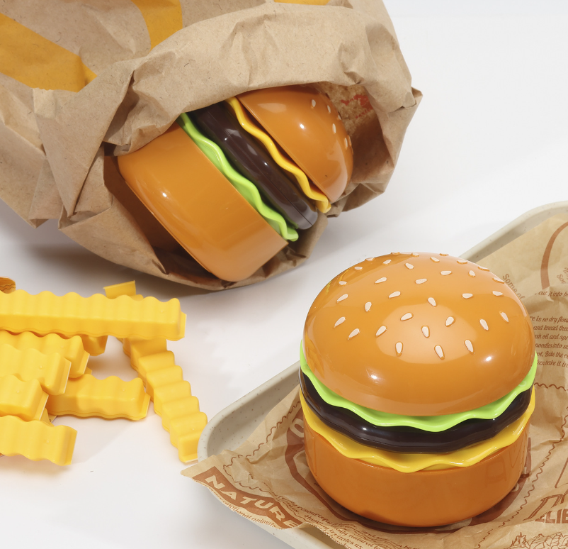 Veilleuse Hamburger, mini lampe de bureau créative avec taille-crayon intégré, lampe de chevet rechargeable par USB - 6