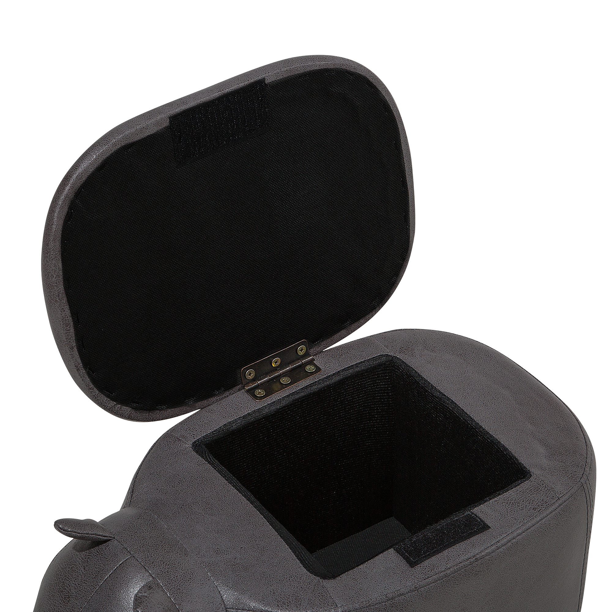 Pouf animaletto contenitore RHINO Pelle sintetica Grigio scuro - 7