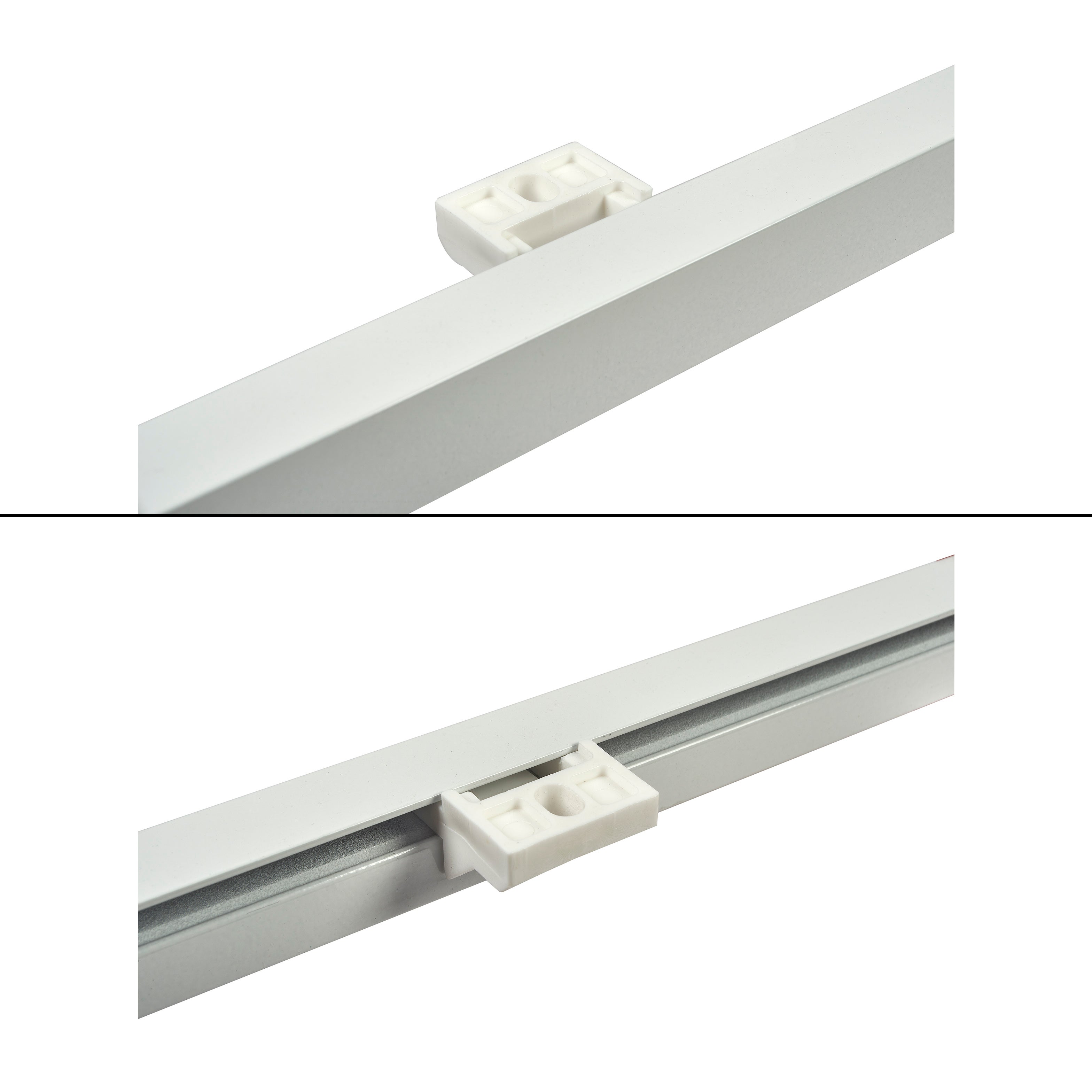 Rieles para Cortinas de Alta Calidad y Elegantes, Rieles de Instalación a Techo de Fácil Fijación, Inoxidables y Resistentes CINTACOR Blanco 300cm - 3