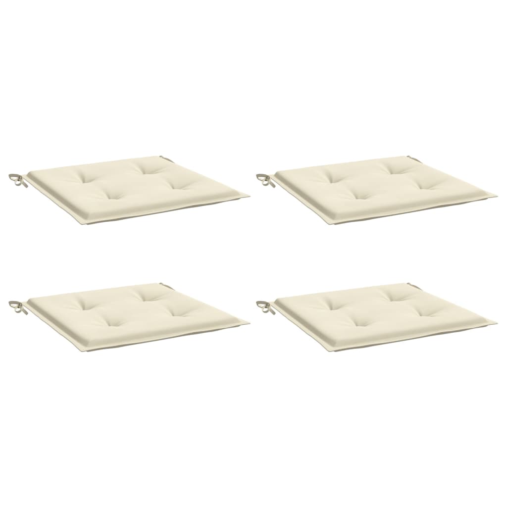 Cojines de silla de jardín 4 uds tela Oxford crema 50x50x4 cm vidaXL - 3