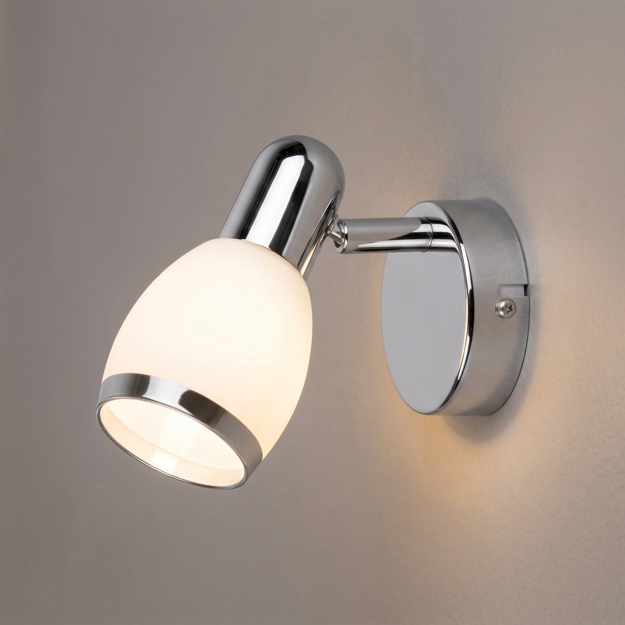 Kinkiet łazienkowy Elite chromowany biały 1xE14x40W metal wym:13x8x16,5cm IP20 Rabalux