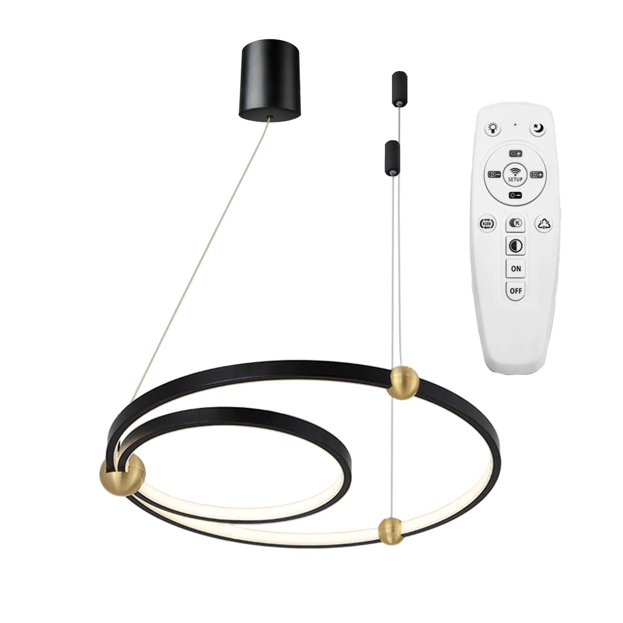 Lampa Sufitowa Wisząca Led Toolight App692-30-50 Czarny
