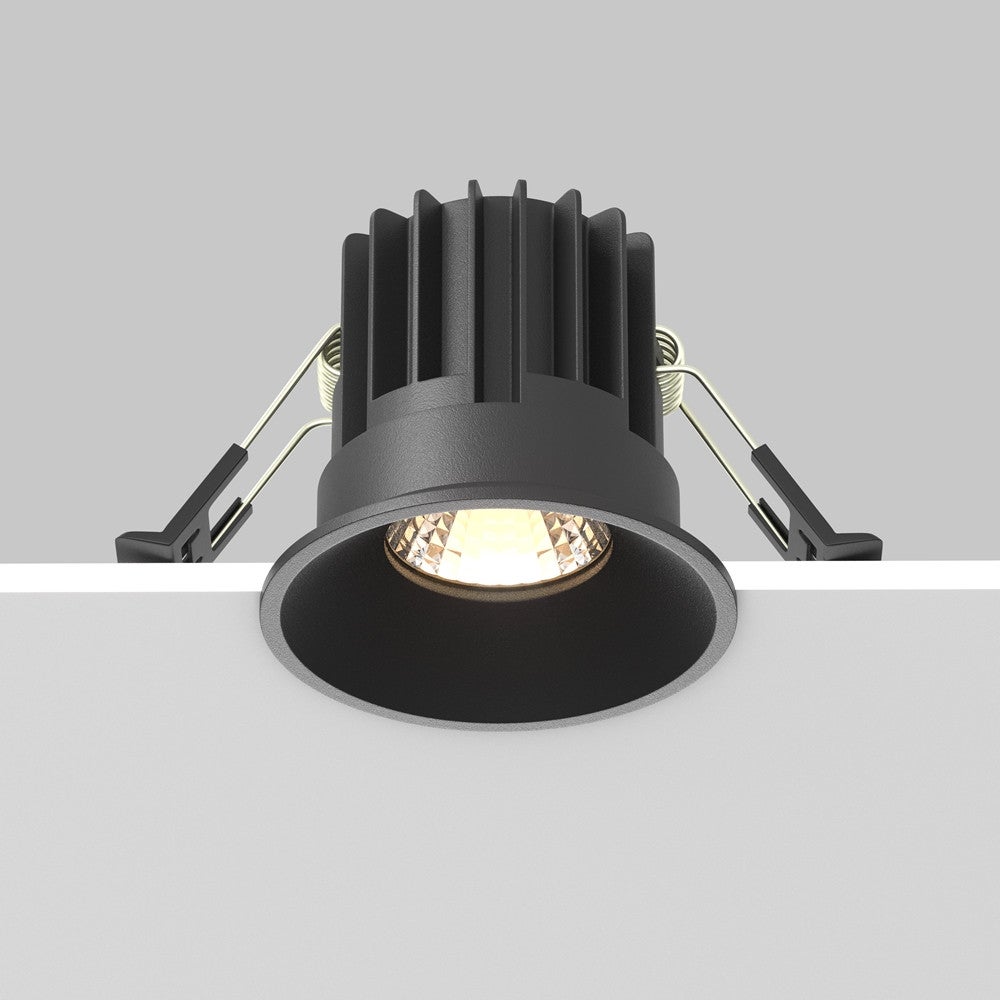 Oprawa stropowa sufitowa wpuszczana Round czarna LED 7W 3000K 450lm wym: 5,3 x 6 x 6 cm okrągła Maytoni - 5