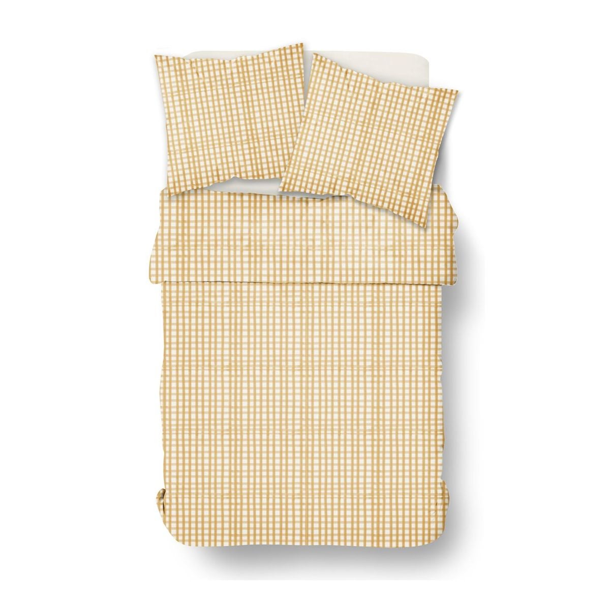 Parure de lit imprimé A carreaux Coton SUNSHINE LUCILE - 4