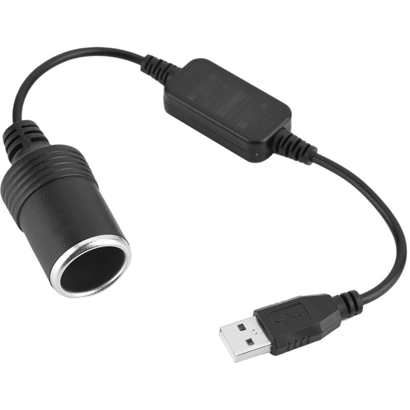 Adaptateur secteur USB pratique - Se convertit en prise allume-cigare 12 V  - Câble de caméra embarquée électronique