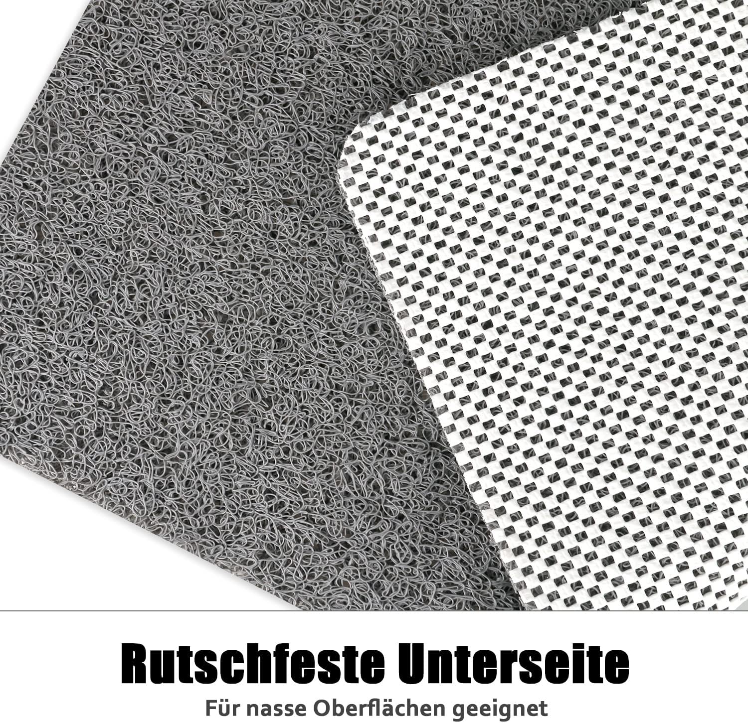 Grand Tapis De Douche Loofah PVC Antidérapant à Séchage Rapide Avec Trous De Drainage - Blanc 60x100cm Tapis Antidérapant Pour Personnes âgées Enfants
