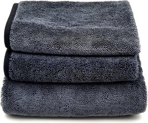 Chiffons Microfibre Lot De 3 - 60x40 Cm | Pour Séchage Voiture, Nettoyage Maison, Salle De Bain, Camping