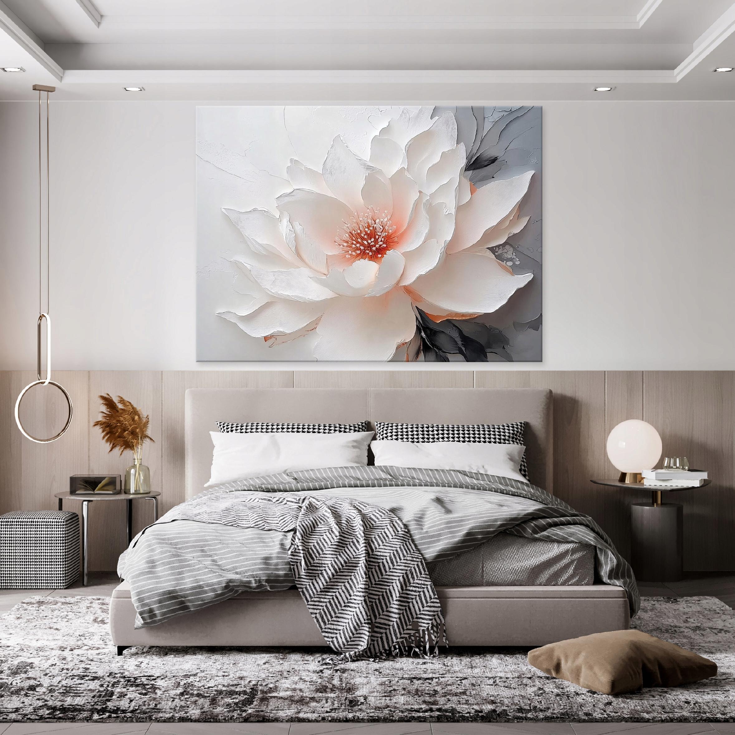Tableau toile imprimée fleurs, Tableau toile décoratif panoramique floral, 60x40 cm - 2