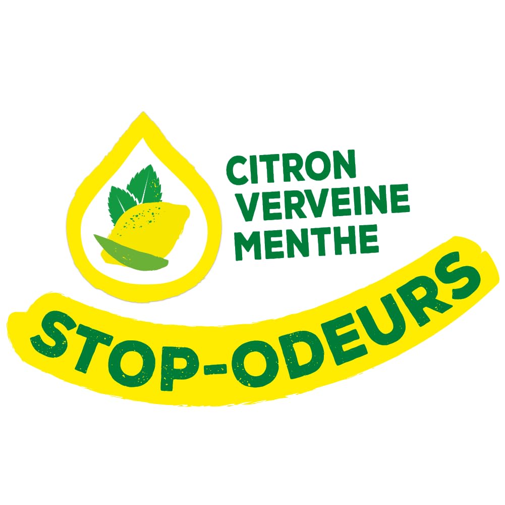 ALFAPAC - 25 sacchetti per la spazzatura 5L a legame scorrevole stop-odori, con oli essenziali: limone, verbena, menta - made in France - 4