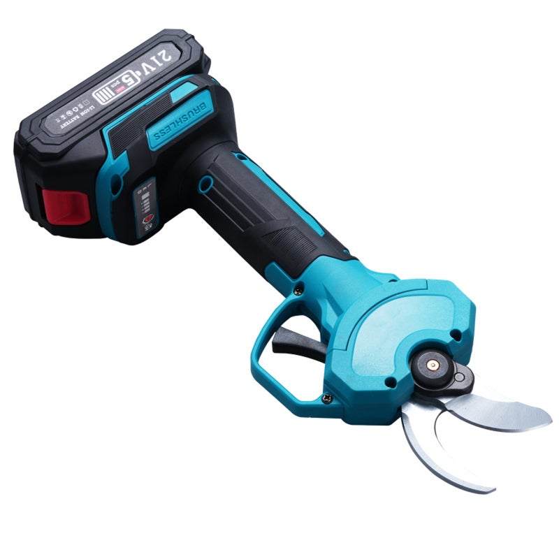 Sécateur portable au lithium-ion 21 V, diamètre de coupe maximal des branches de 30 mm, emballé dans une boîte en plastique bleue. - 6