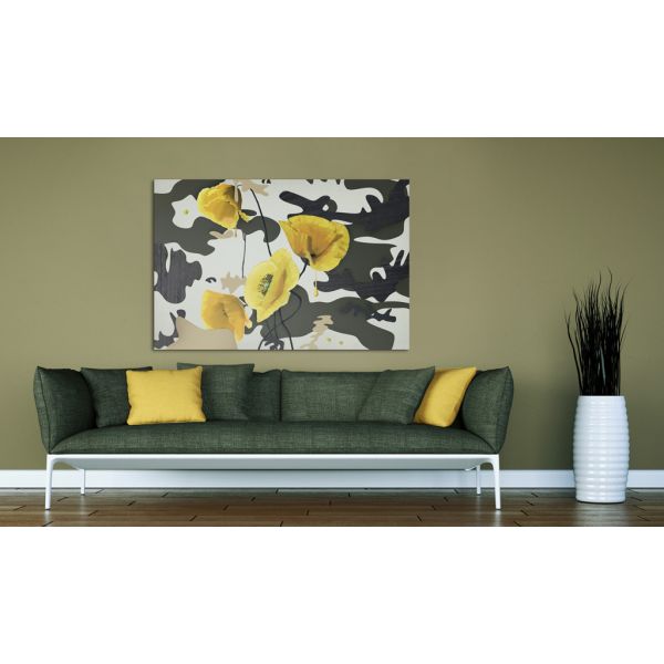 Tableau Fleurs Coquelicots peints 60x40 cm - 2