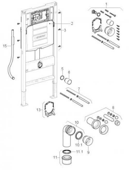Bâti-support fixation murale Duofix UP320 (111.300.00.5) - 5