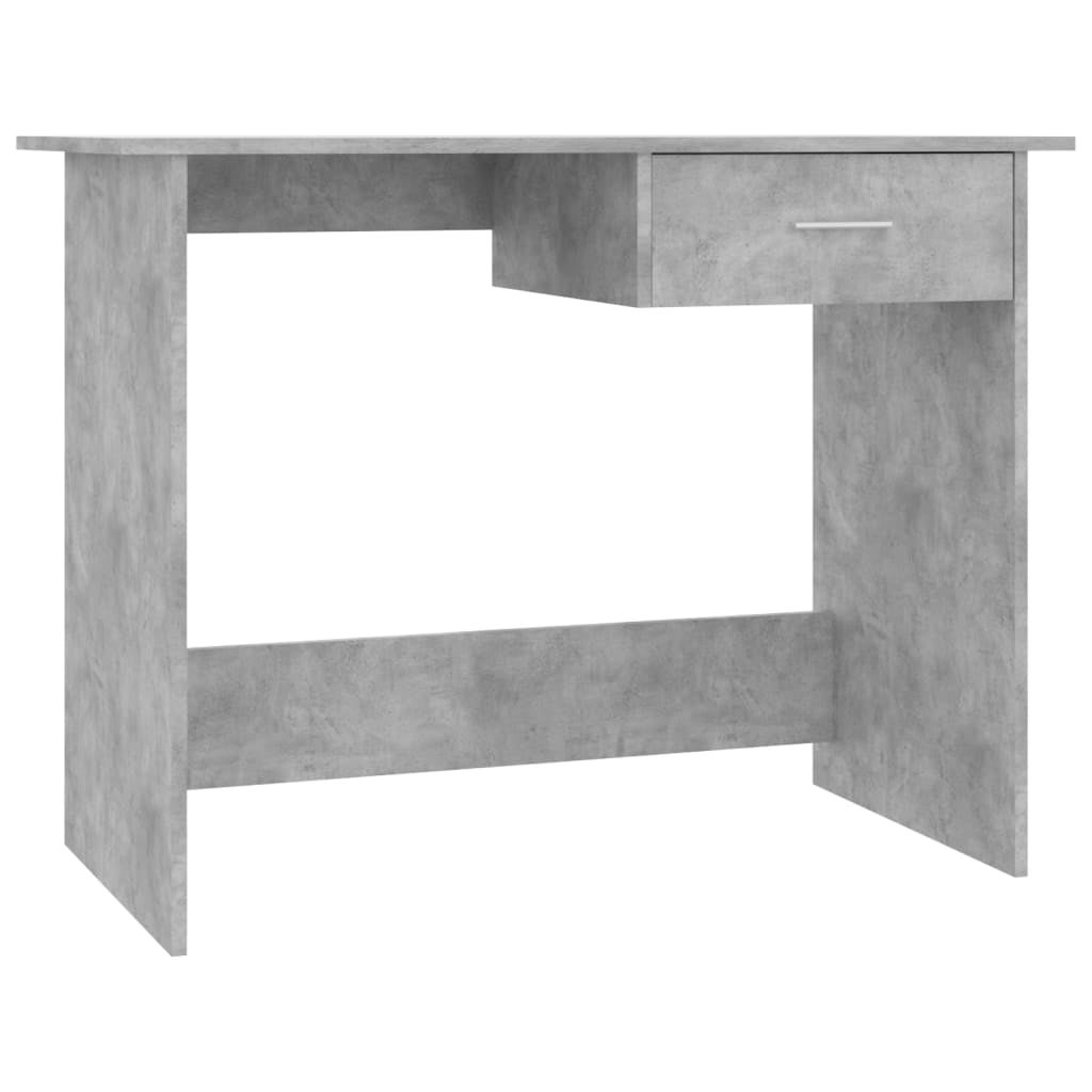 Maison Exclusive - Bureau Gris béton 100x50x76 cm Bois d’ingénierie - 2