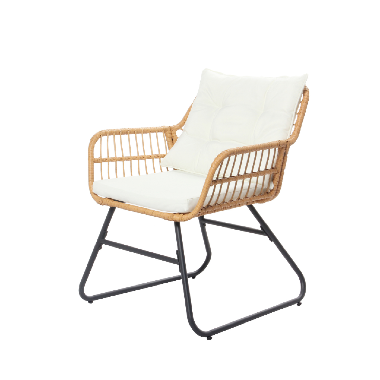 Salon bas de jardin en Acier Marron 4 personnes - 5