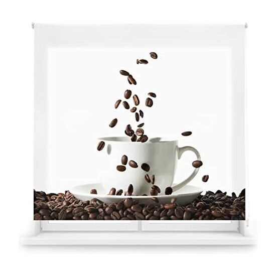 Estor enrollable translúcido con estampado - estor tamaño 170x180 - estor modelo coffee | blindecor