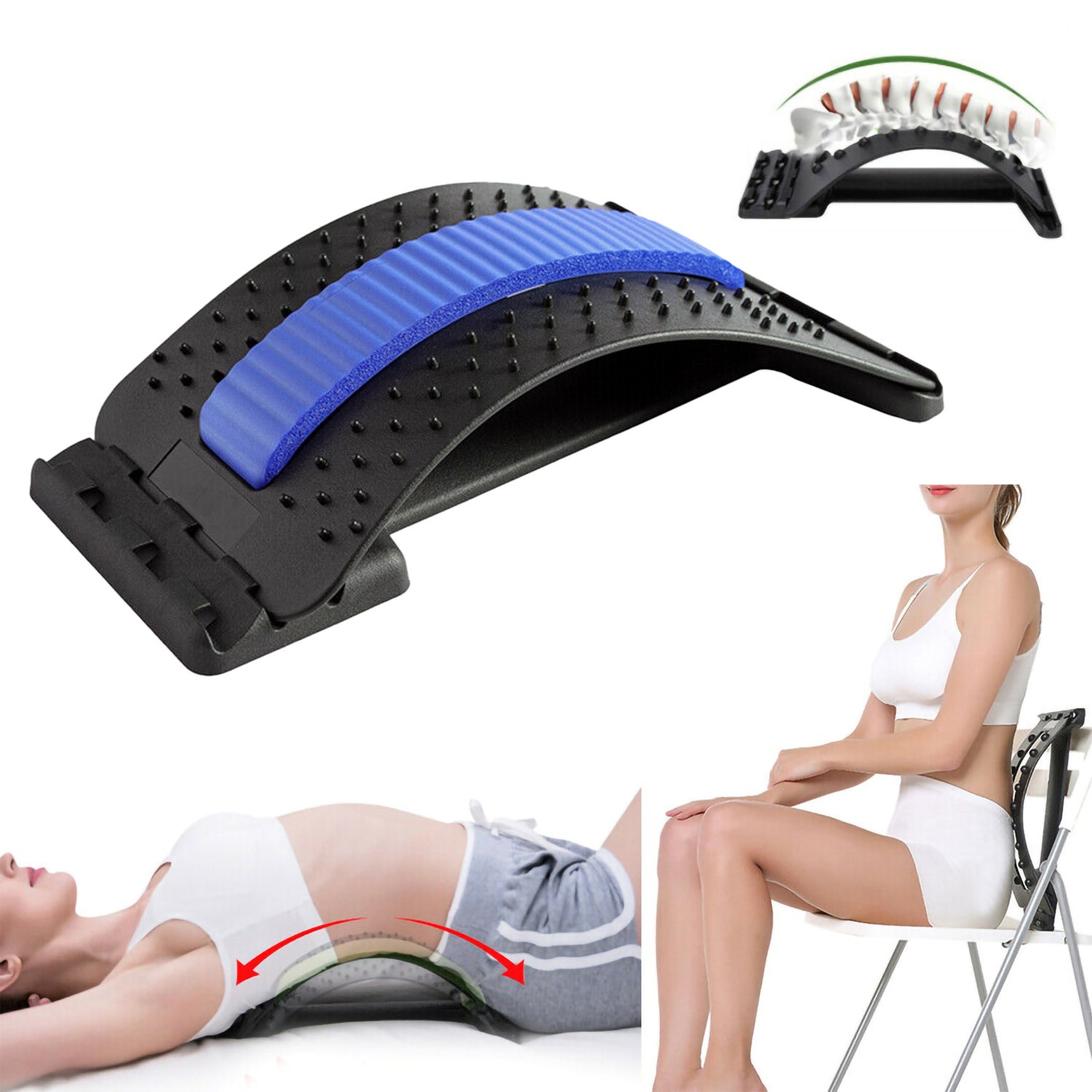 Allenatore Per Torsione E Stretching Della Colonna Vertebrale – Macchina Regolabile Per La Schiena, Capacità 100 Kg, Corsa 42 Cm, Timer LED, Design Smontabile
