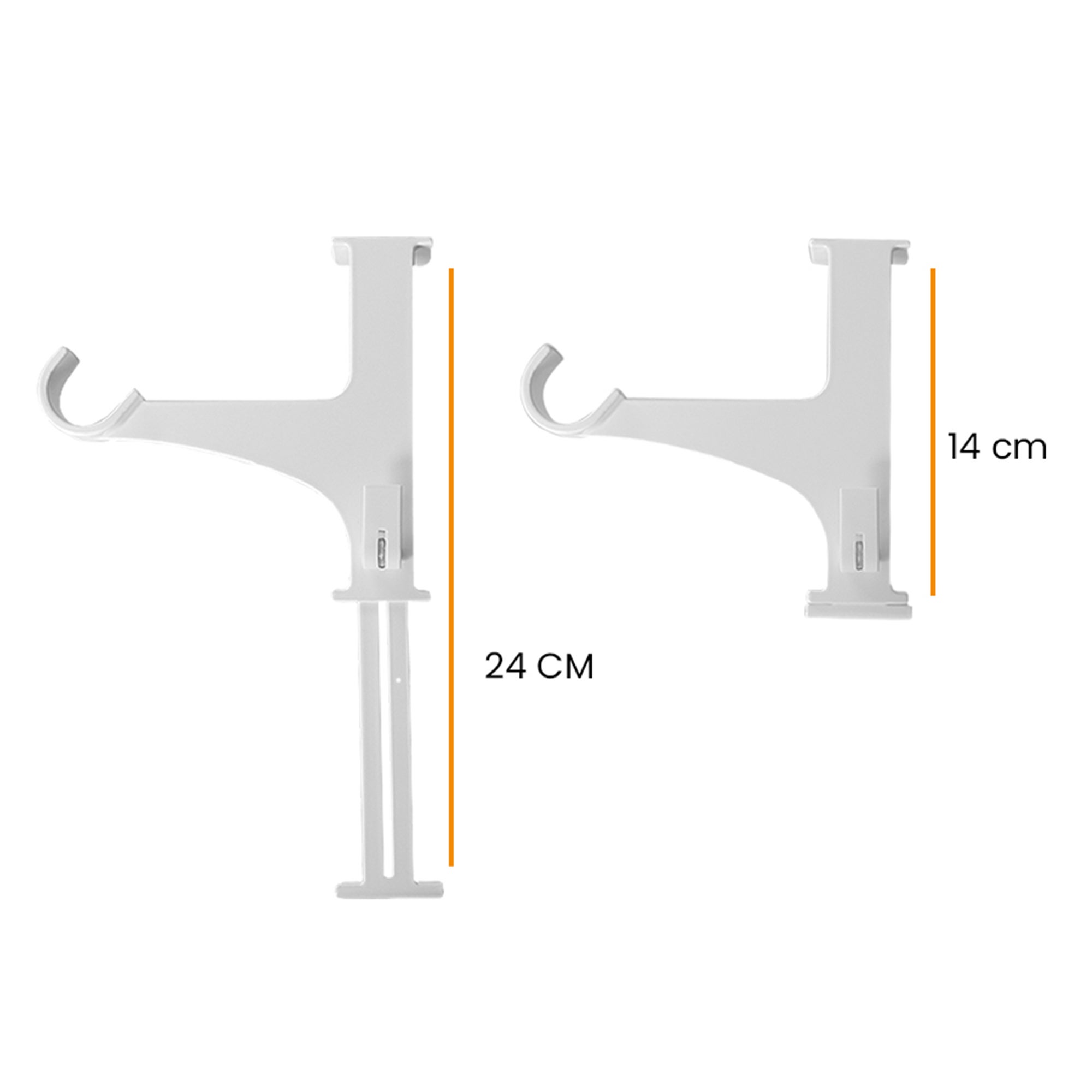 4 Supports Sans Perçage, pour Tringle à Rideaux, ø20-28mm, pour Coffre de Volet Roulant - 3