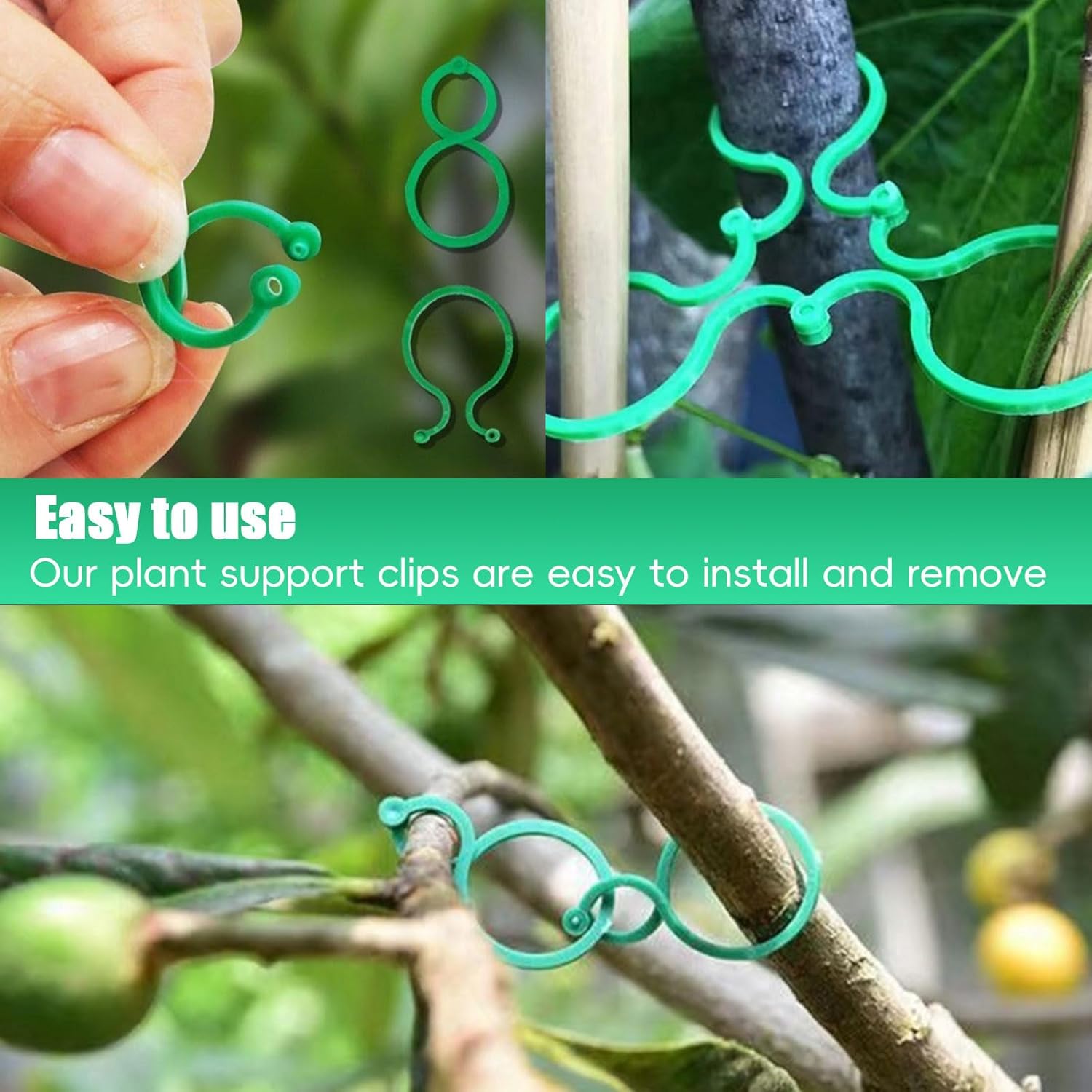 200 Pièces Clips de Support pour Plantes,Attache Tomate,Réutilisables Pinces à Plantes,pour Plantes Grimpantes et Fixation de Plante - 6