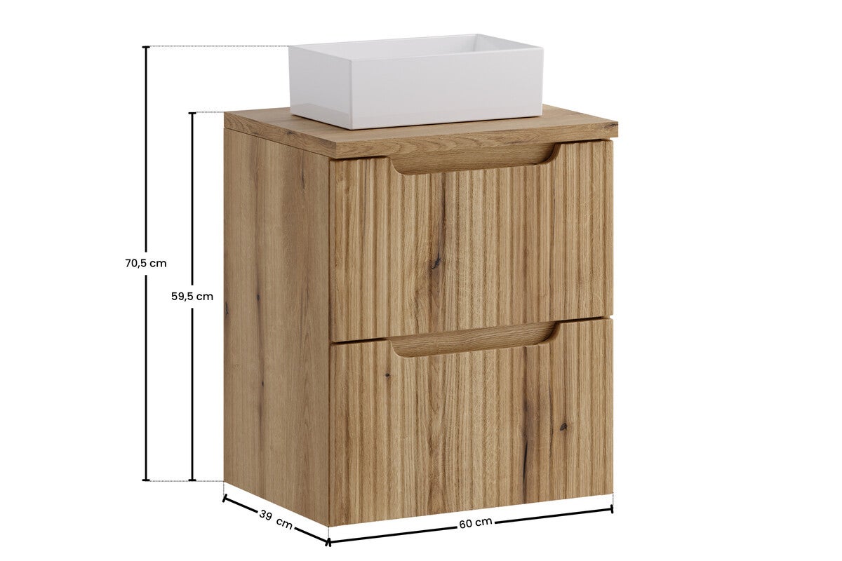 Conjunto mueble y lavabo GAJA NOVA roble Coast Evoke 50 cm - 3