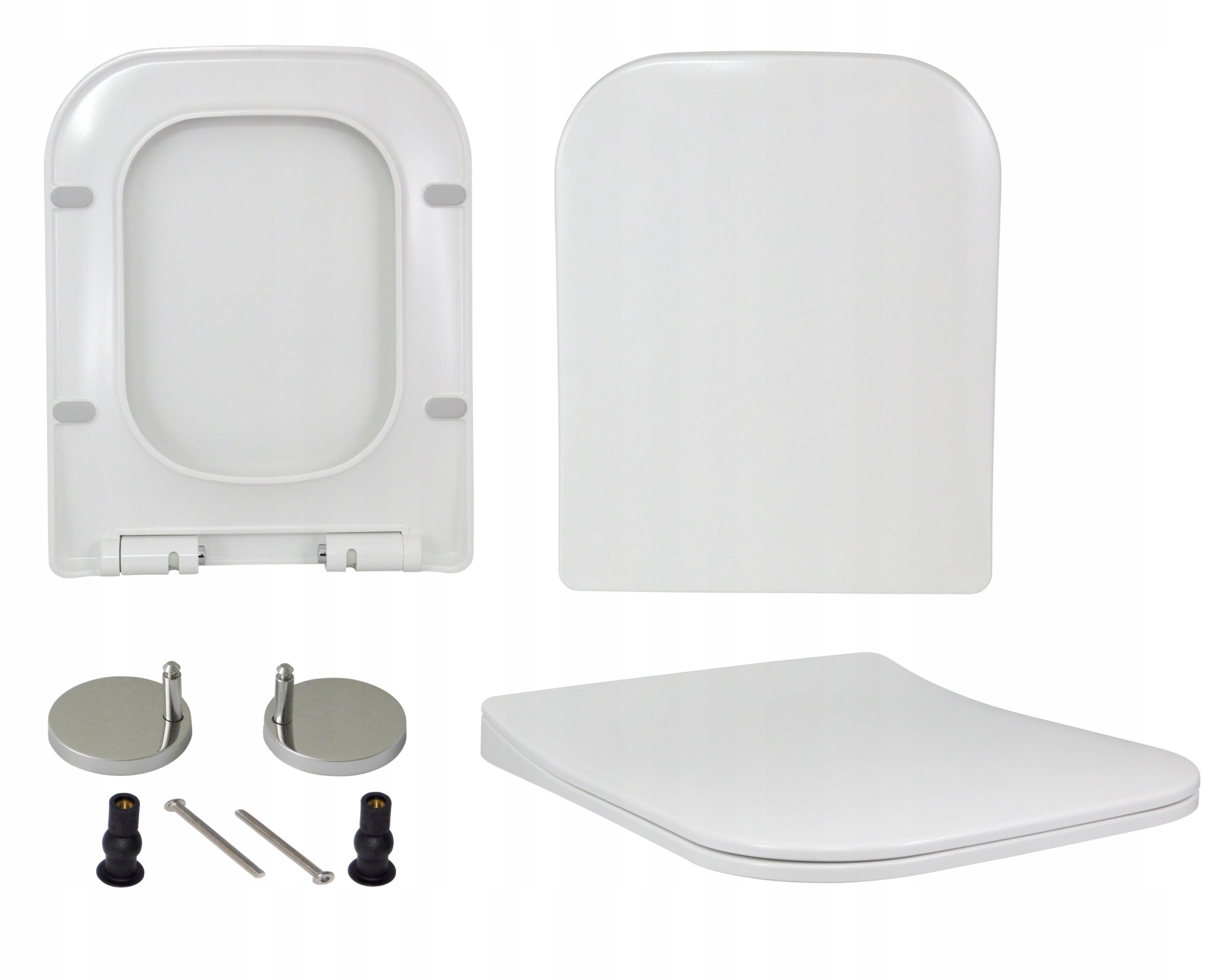 Deska sedesowa Estiva Soa wolnoopadająca duroplastowa biała