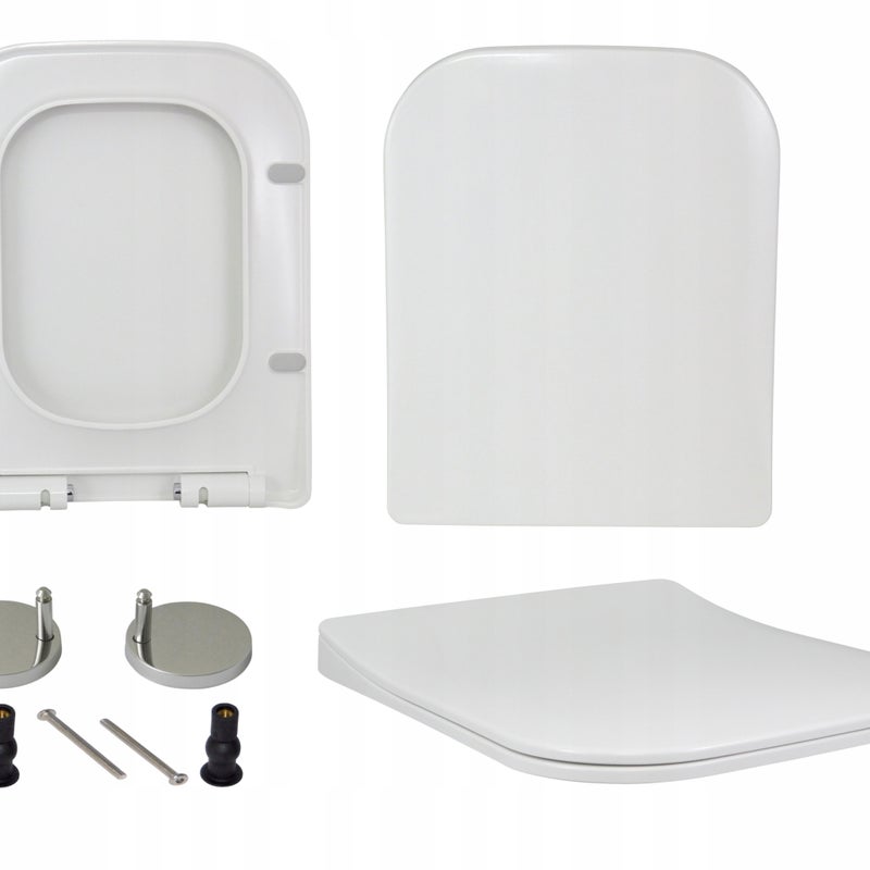 Deska sedesowa Estiva Soa wolnoopadająca duroplastowa biała