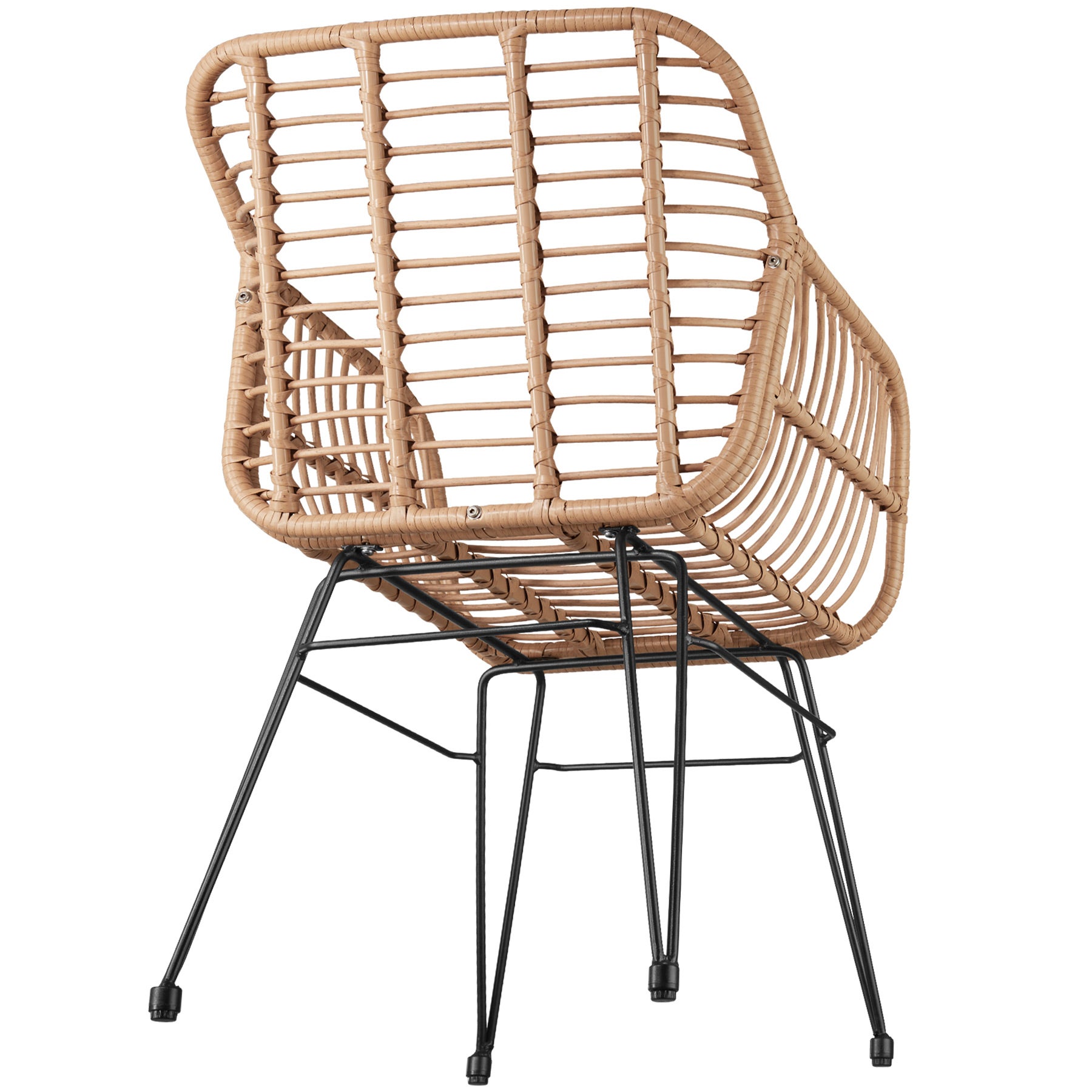 Salon de jardin en résine tressée et acier 2 places résistant aux UV TECTAKE - 5