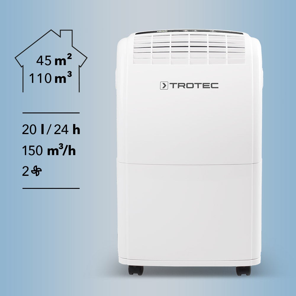 TROTEC TTK 75 E Déshumidificateur (20 l/j) pour 45 m² max. problèmes d'humidité cave maison - 4