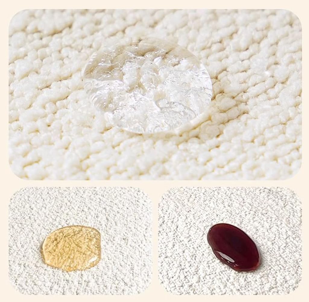 180x130cm Plaid Canape Grande Taille Crème, Impermeable Chat Anti Griffe Couverture Canape Universelle 1 2 Places Angle Décorative Housse de Canapé - 3