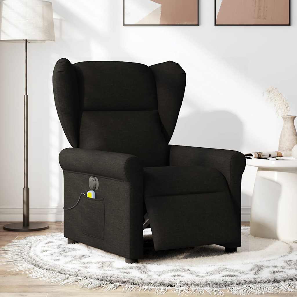 Fauteuil Relax Manuel Norton Noir – Dossier Inclinable Jusqu'à 160°, Dimensions 84x85x102 Cm