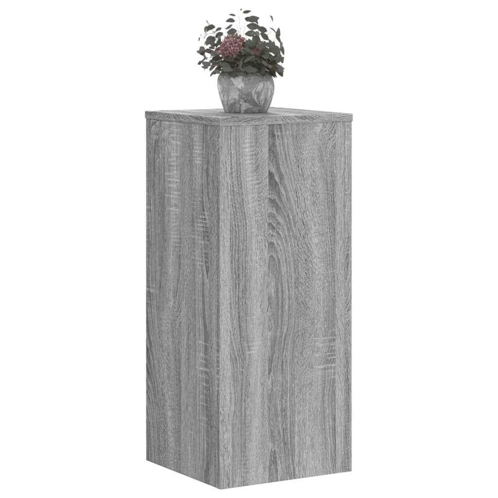 Ensemble de 2 supports pour plantes gris 30 x 30 x 70 cm - 8