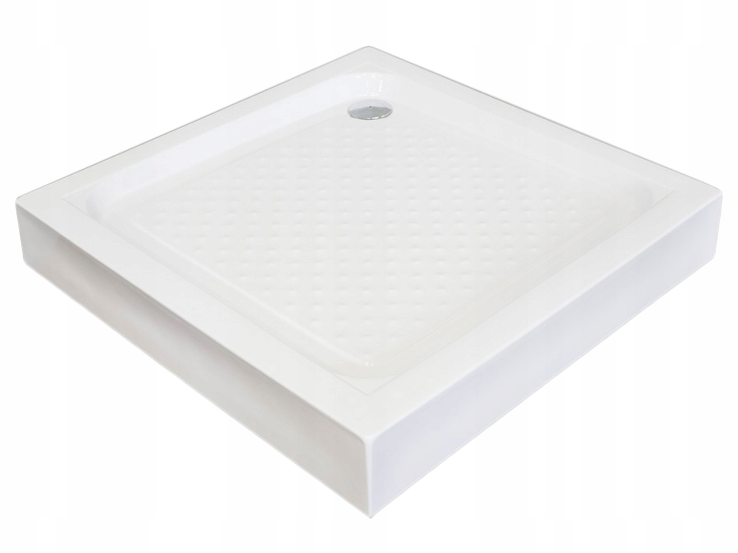 90 CM WZMACNIANY BRODZIK DO KABINY PŁYTKI NISKI NAROŻNY 90X90 CM KWADRATOWY BIAŁY 90x90 CM