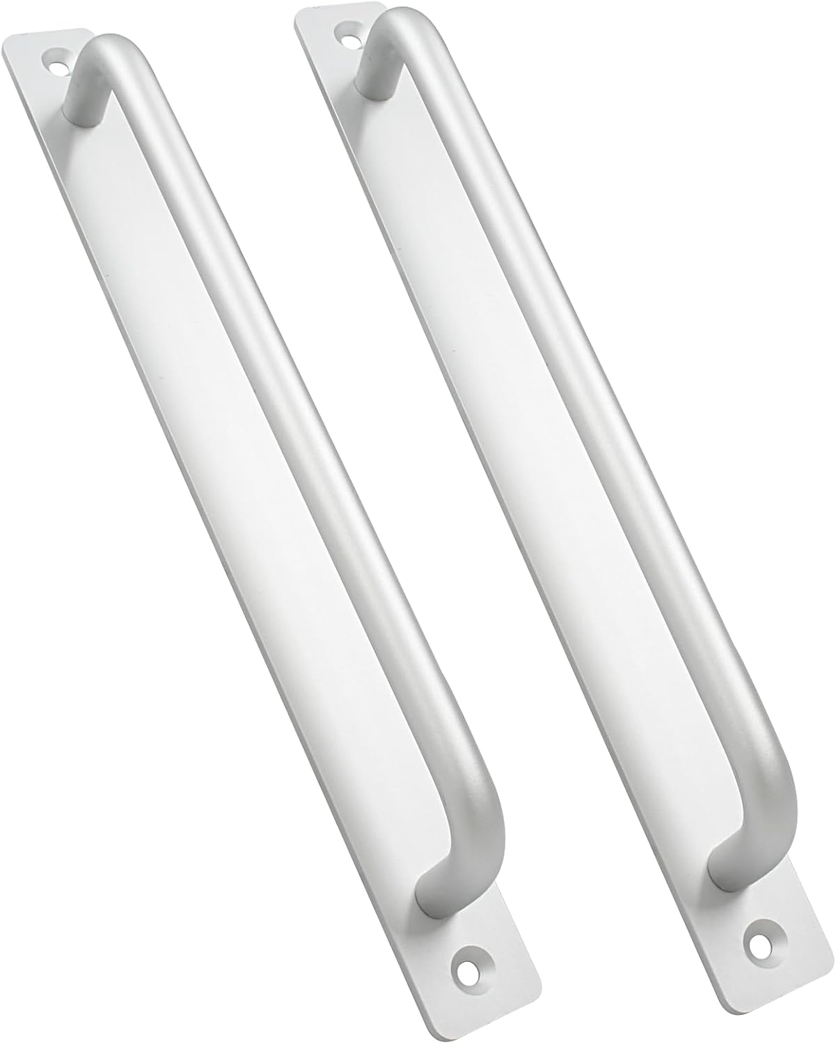 Uchwyt do drzwi szafkowych ze stopu aluminium, rozstaw otworów 192 mm, 2 sztuki, srebrny