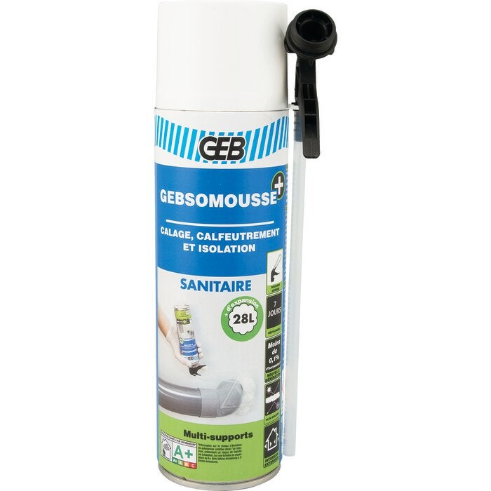 Mousse expansive GEBSOMOUSSE aérosol 650/500ml - 2