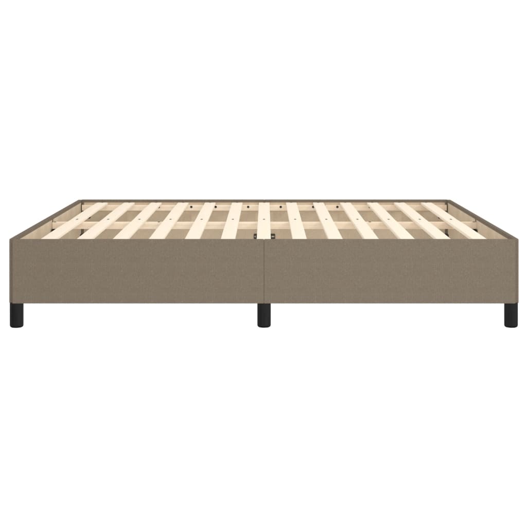 Cadre de lit sans matelas en tissu taupe pour la chambre, 160 × 200 cm - 6