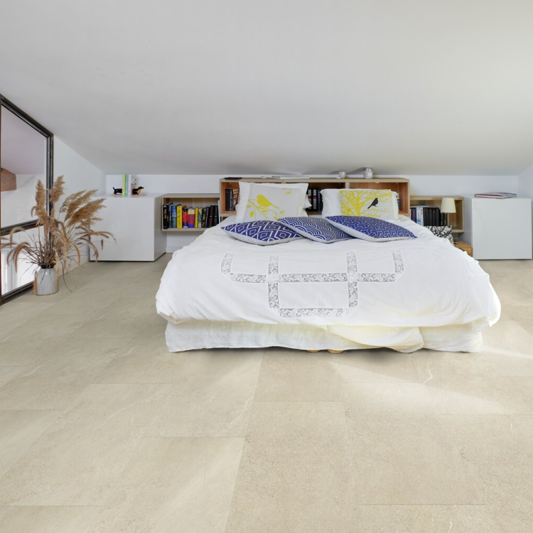 Dalle de sol PVC clipsable sous-couche intégrée effet pierre sandy stone GERFLOR Senso Premium Rigid Acoustic - 5